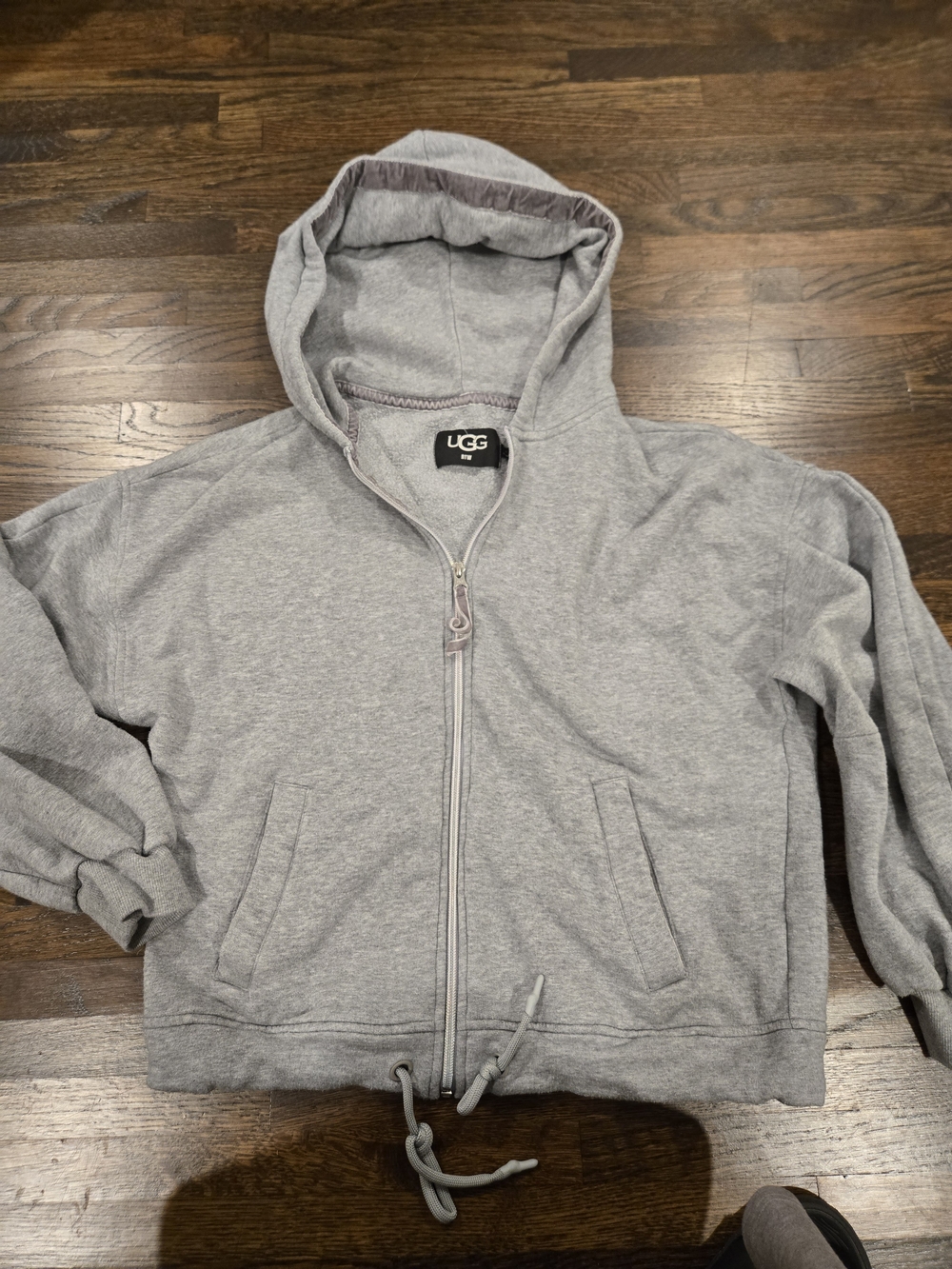 UGG  Gray Zip-Up Hoodie Jacket